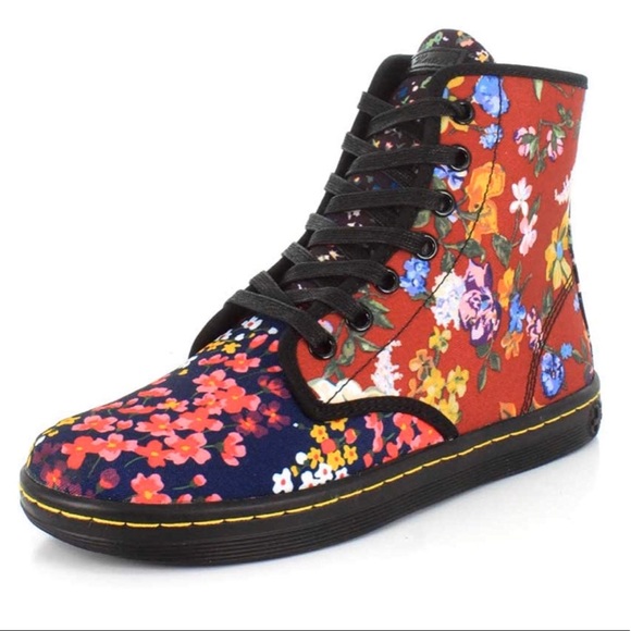 Dr. Martens Shoes - Dr Martens Shoreditch FC Canvas Floral Boots 7